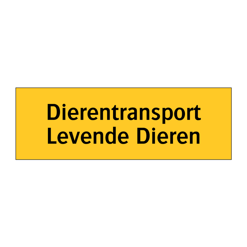 Dierentransport Levende Dieren