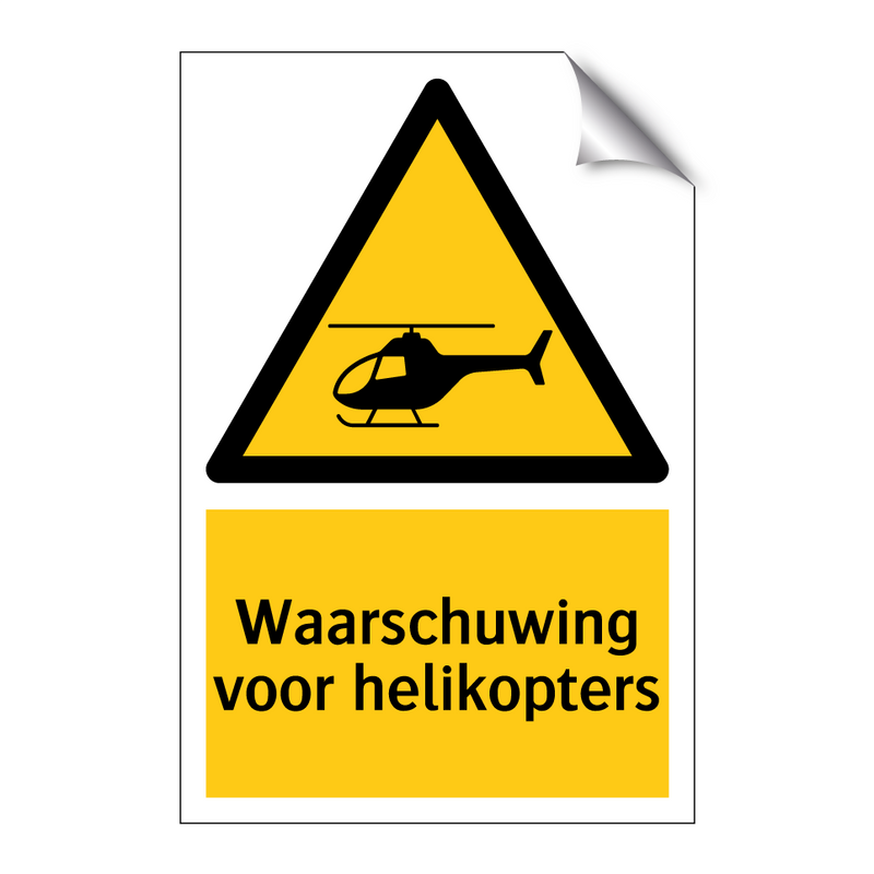 Waarschuwing voor helikopters