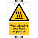 Waarschuwing voor hoge temperatuur