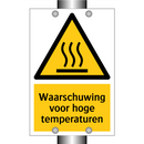 Waarschuwing voor hoge temperaturen