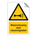 Waarschuwing voor claxonsignalen