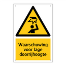 Waarschuwing voor lage doorrijhoogte
