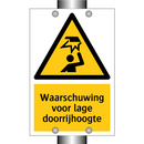 Waarschuwing voor lage doorrijhoogte