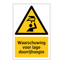 Waarschuwing voor lage doorrijhoogte
