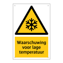 Waarschuwing voor lage temperatuur