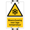 Waarschuwing voor lage temperatuur