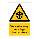 Waarschuwing voor lage temperatuur