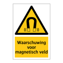 Waarschuwing voor magnetisch veld