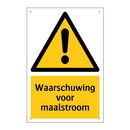 Waarschuwing voor maalstroom