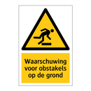 Waarschuwing voor obstakels op de grond