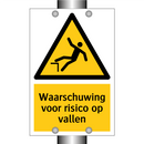 Waarschuwing voor risico op vallen