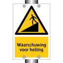 Waarschuwing voor helling