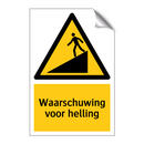 Waarschuwing voor helling