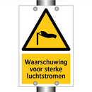 Waarschuwing voor sterke luchtstromen