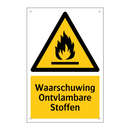 Waarschuwing Ontvlambare Stoffen
