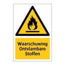 Waarschuwing Ontvlambare Stoffen
