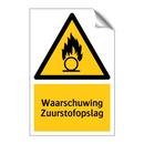 Waarschuwing Zuurstofopslag
