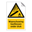 Waarschuwing Gasflessen onder druk