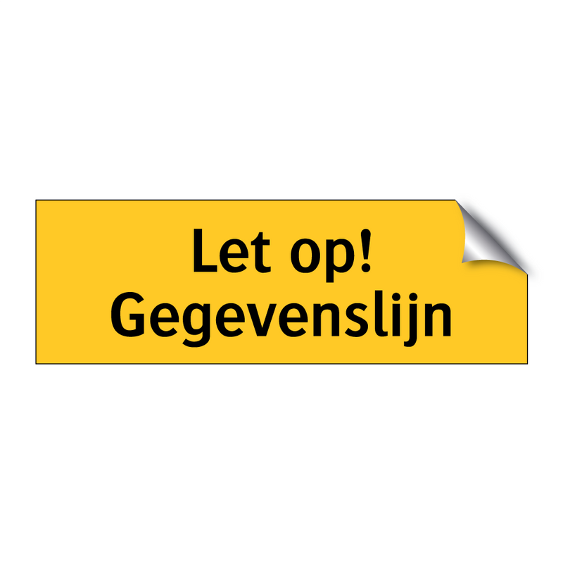 Let op! Gegevenslijn