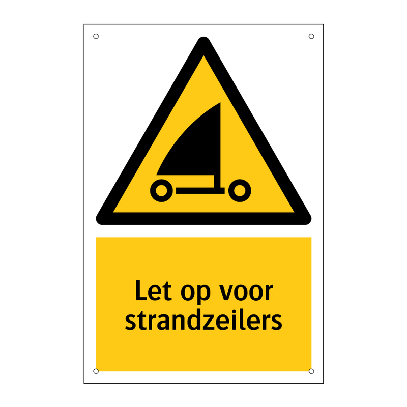 Let op voor strandzeilers
