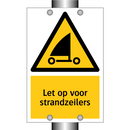 Let op voor strandzeilers