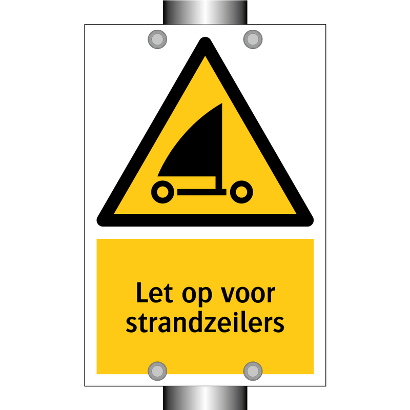 Let op voor strandzeilers