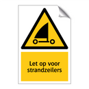 Let op voor strandzeilers