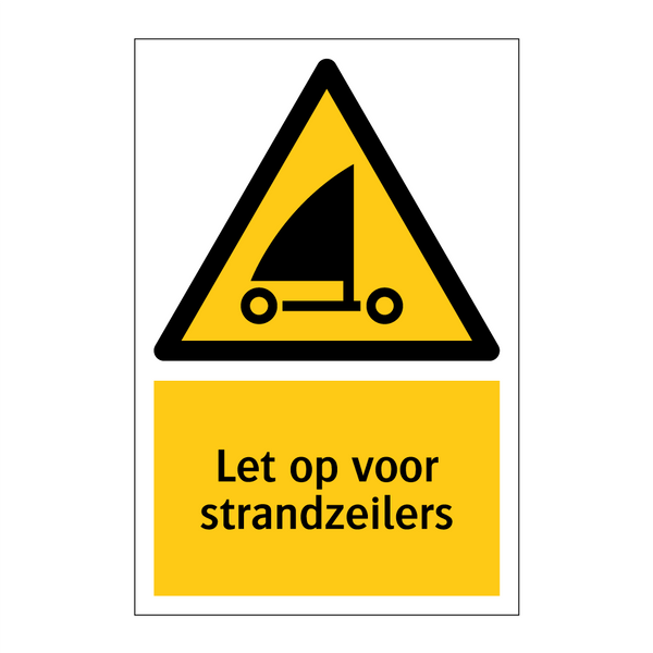 Let op voor strandzeilers