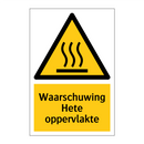 Waarschuwing Hete oppervlakte