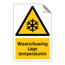 Waarschuwing Lage temperaturen