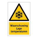 Waarschuwing Lage temperaturen