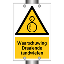 Waarschuwing Draaiende tandwielen