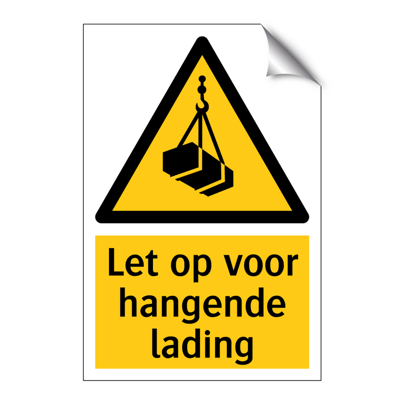 Let op voor hangende lading