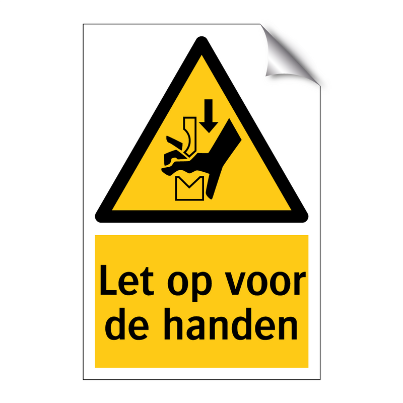 Let op voor de handen