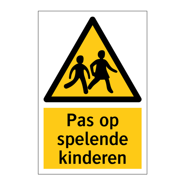 Pas op spelende kinderen