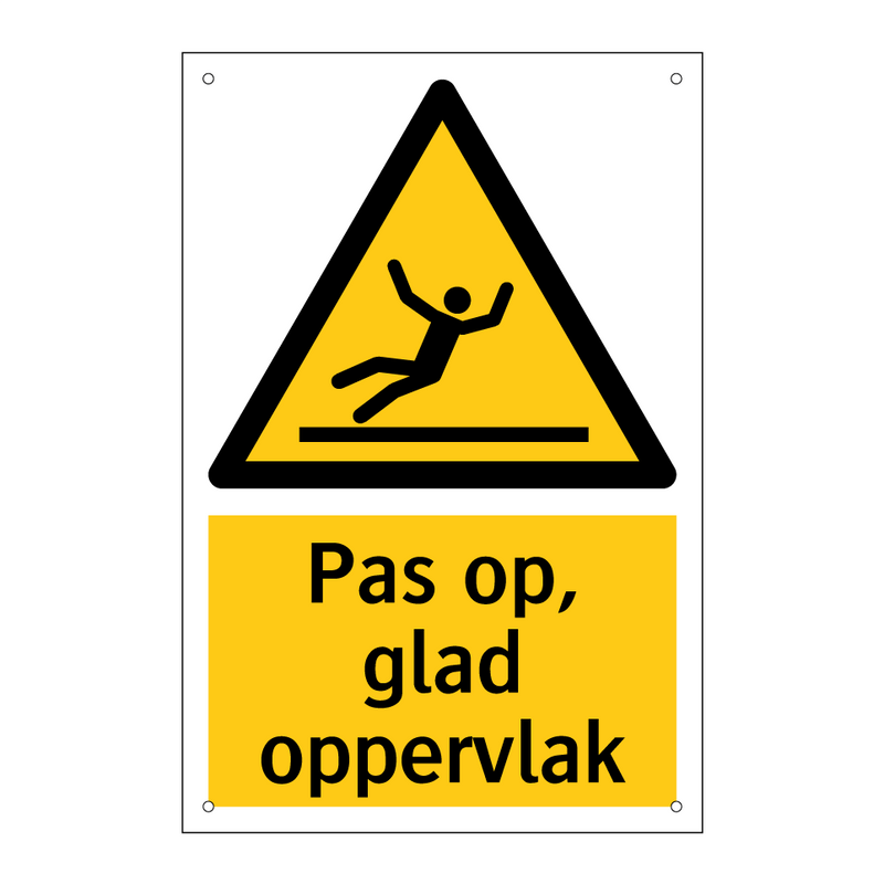 Pas op, glad oppervlak