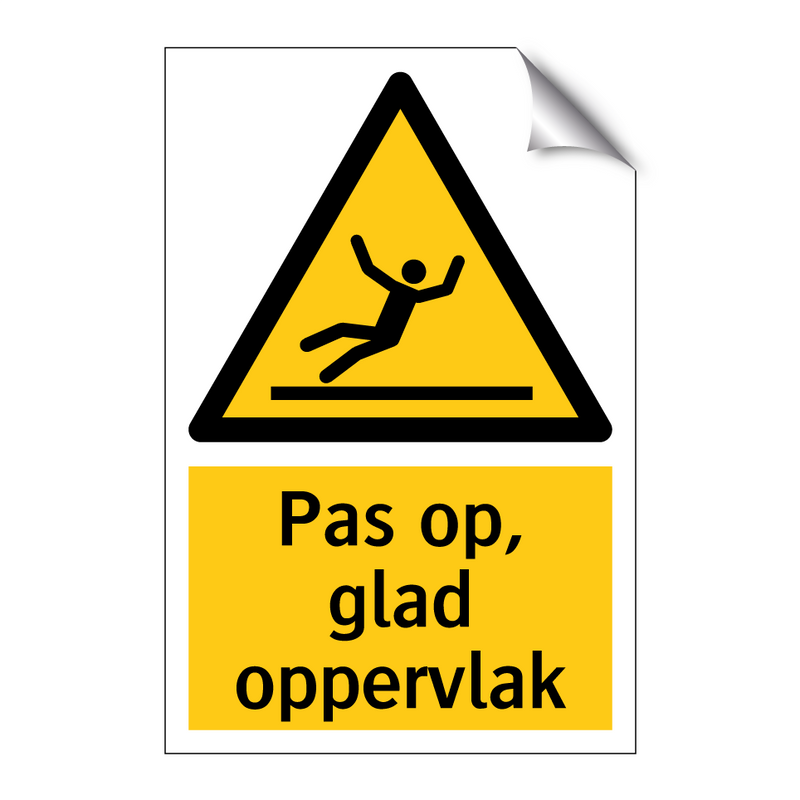 Pas op, glad oppervlak