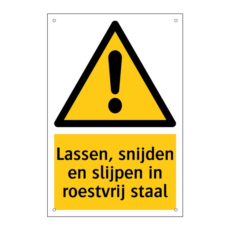 Lassen, snijden en slijpen in roestvrij staal