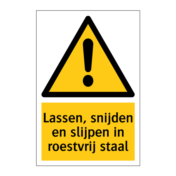 Lassen, snijden en slijpen in roestvrij staal