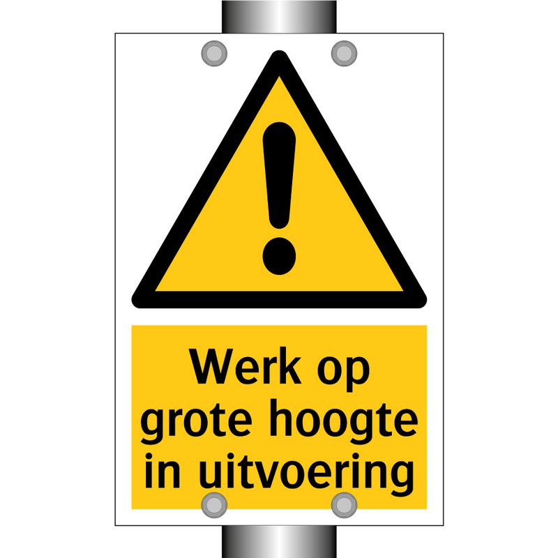 Werk op grote hoogte in uitvoering
