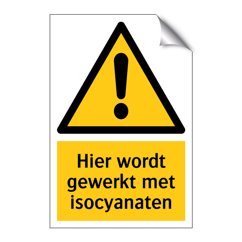 Hier wordt gewerkt met isocyanaten
