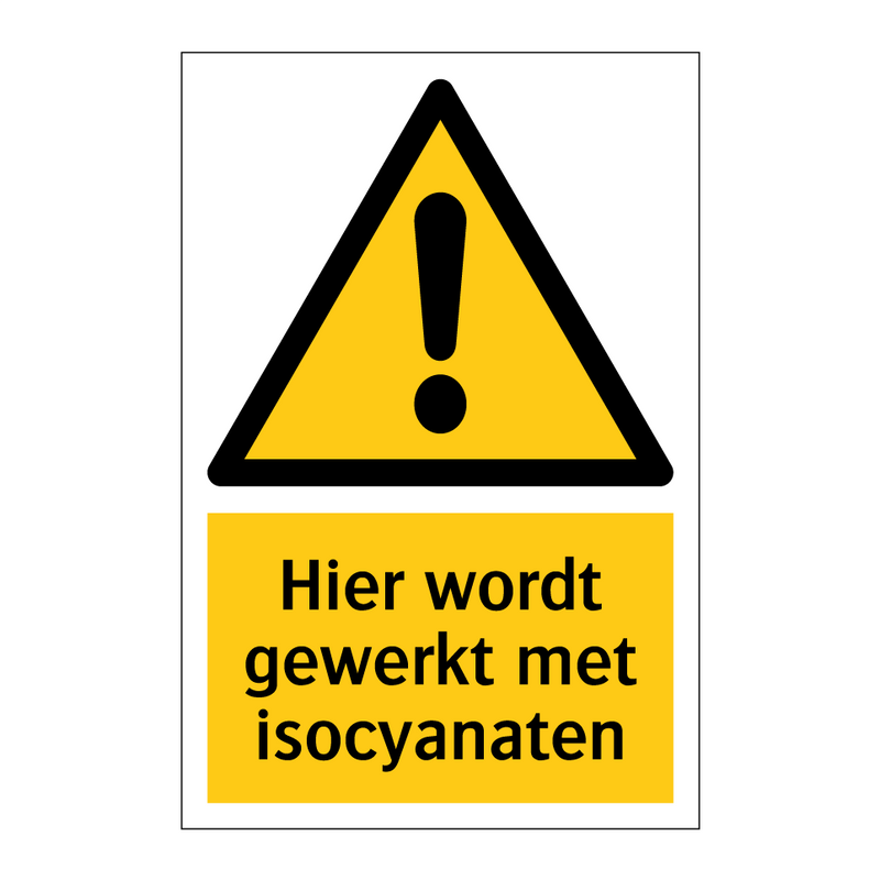 Hier wordt gewerkt met isocyanaten