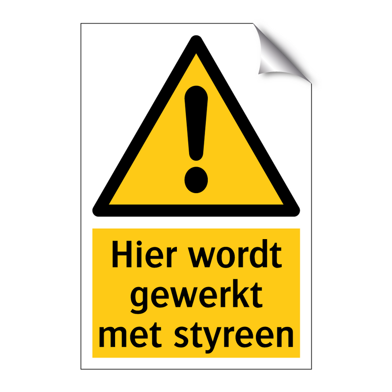 Hier wordt gewerkt met styreen