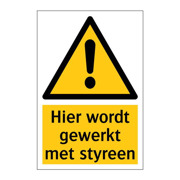 Hier wordt gewerkt met styreen