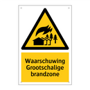 Waarschuwing Grootschalige brandzone