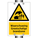 Waarschuwing Grootschalige brandzone
