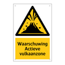 Waarschuwing Actieve vulkaanzone