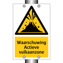 Waarschuwing Actieve vulkaanzone