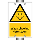 Waarschuwing Hete stoom