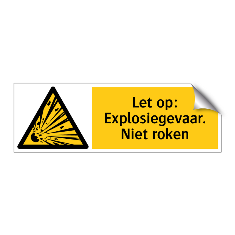 Let op: Explosiegevaar. Niet roken